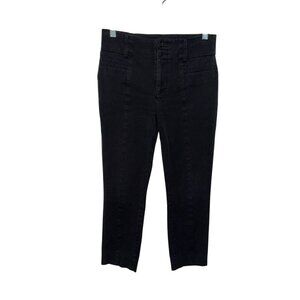 Anthropologie Essential Slim Black Cropped Pants size 0p